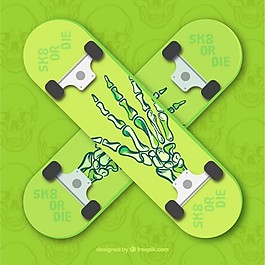 扁平設(shè)計的現(xiàn)代滑板
