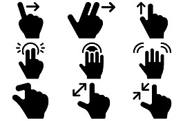 扁平手指圖標ICON