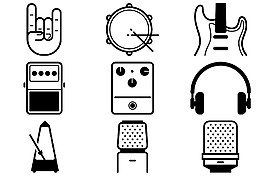 線性音樂圖標ICON