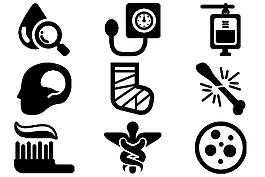 創(chuàng)意扁平醫(yī)療圖標(biāo)
