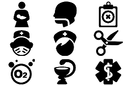 創意扁平醫療圖標ICON