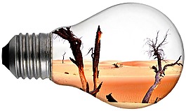 简约灯泡大树元素