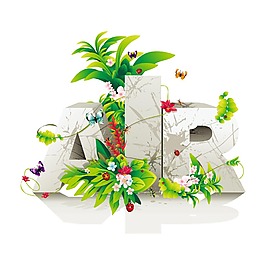 手繪清新花朵元素