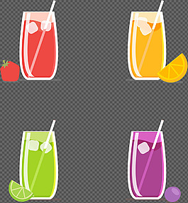 手繪果汁插畫圖標免摳png透明圖層素材