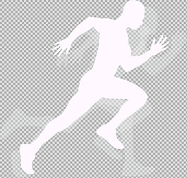 白色人物剪影免摳png透明圖層素材
