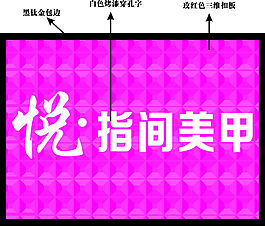美甲三維扣板店招
