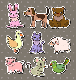 卡通動物插畫