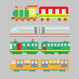 手繪彩色火車插圖免摳png透明圖層素材