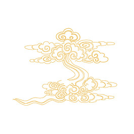 手繪簡約祥云元素