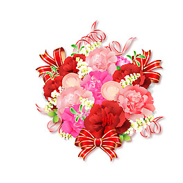手繪花朵蝴蝶結(jié)元素
