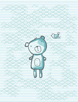 藍色裝飾圖案元素
