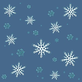 藍(lán)色雪花卡通裝飾