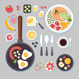 各種廚具蔬菜食物免摳png透明圖層素材