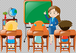 給學生講課的老師免摳png透明圖層素材