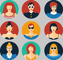 可愛(ài)學(xué)生小孩圖標(biāo)免摳png透明圖層素材