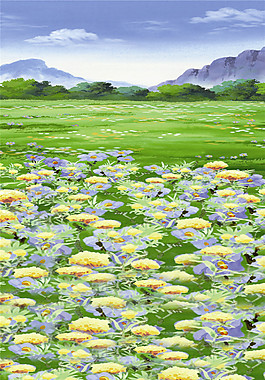 花海草原H5背景