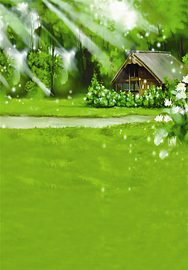 綠色草地H5背景