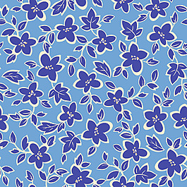 清新藍色花朵背景