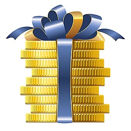 金幣飄帶元素