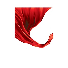 紅色飄帶元素