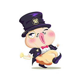 卡通小豬元素