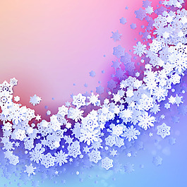 卡片半圓冬季雪花邊框蒙版矢量