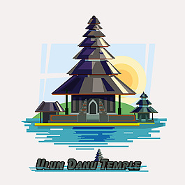 卡通亭子建筑