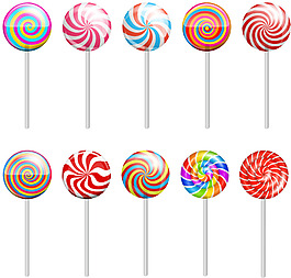 卡通美味的糖果