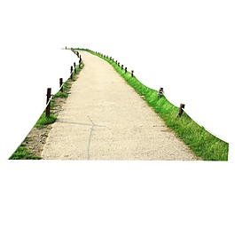 小路绿草元素