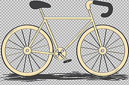 時尚運動自行車插畫免摳png透明圖層素材
