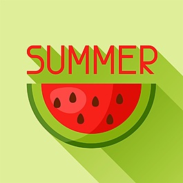西瓜夏日多彩矢量背景素材