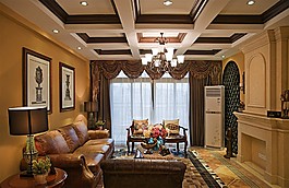 現(xiàn)代美式客廳裝修效果圖