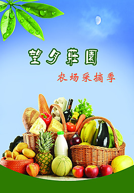 農(nóng)場(chǎng)采摘海報(bào)背景
