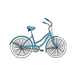 手繪簡(jiǎn)約自行車(chē)元素