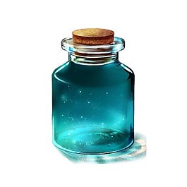 綠色透明玻璃杯元素