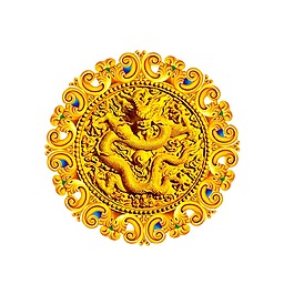 金色龙纹珠宝元素