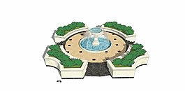 公園噴泉綠化景觀
