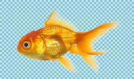 黃色金魚圖片免摳png透明圖層素材