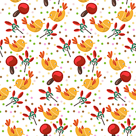 水彩小鳥(niǎo)無(wú)縫貼圖