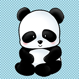 可愛的小熊貓免摳png透明圖層素材