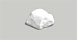 白色石頭skp模型