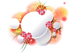 矢量花紋相框