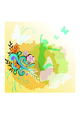 矢量抽象花紋圖案