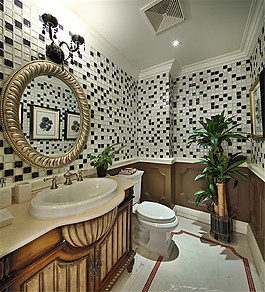 現(xiàn)代美式衛(wèi)生間裝修效果圖