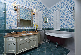 現(xiàn)代中式衛(wèi)生間裝修效果圖