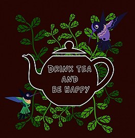 茶矢量背景