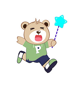 卡通小熊插畫