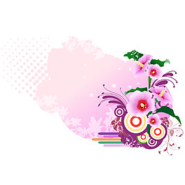 矢量紅色時尚花紋圖案