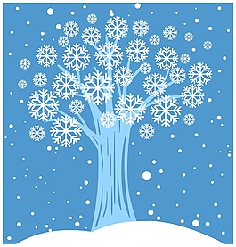 藍(lán)色雪花裝飾圖案