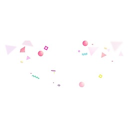 彩色幾何漂浮元素